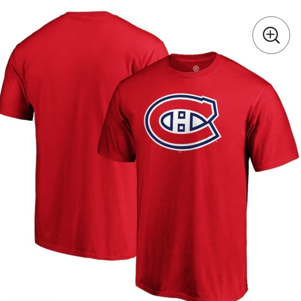 🇨🇦 Men's Montreal Canadiens Red Primary Logo Team T-Shirt, size M